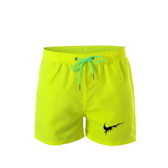 2019 Beach Shorts Men Bottoms Quick Dry Shorts Printing Swimming Surfing Shorts Summer Draw String Elastic Waist Shorts Men