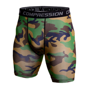 Men Compression Under Layer Short Pants Fashion 3D Print Camouflage Athletic Tights Shorts Bottoms Skinny Shorts Men Bottom