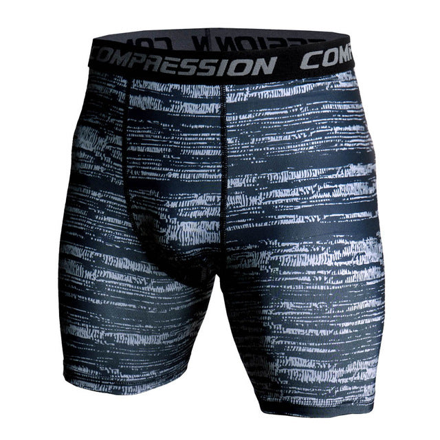 Men Compression Under Layer Short Pants Fashion 3D Print Camouflage Athletic Tights Shorts Bottoms Skinny Shorts Men Bottom