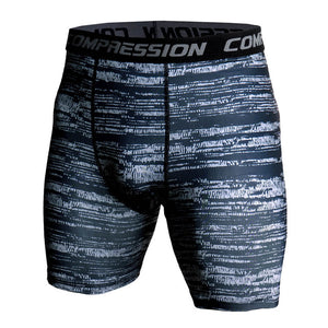 Men Compression Under Layer Short Pants Fashion 3D Print Camouflage Athletic Tights Shorts Bottoms Skinny Shorts Men Bottom
