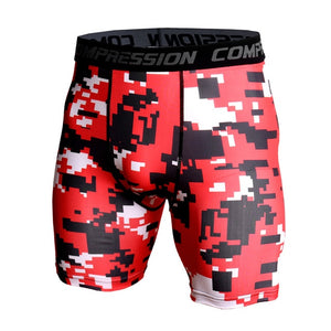 Men Compression Under Layer Short Pants Fashion 3D Print Camouflage Athletic Tights Shorts Bottoms Skinny Shorts Men Bottom