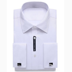 15XL 12XL 9XL Big Size French Cuff Shirt Slim Fit Casual Shirts Brand New Camisa Masculina Long Sleeve French Cuff Dress Shirts