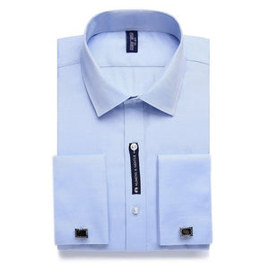 15XL 12XL 9XL Big Size French Cuff Shirt Slim Fit Casual Shirts Brand New Camisa Masculina Long Sleeve French Cuff Dress Shirts