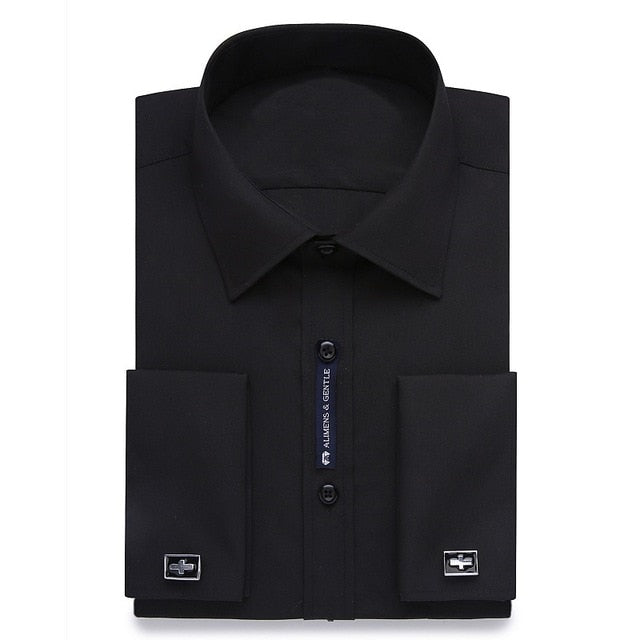 15XL 12XL 9XL Big Size French Cuff Shirt Slim Fit Casual Shirts Brand New Camisa Masculina Long Sleeve French Cuff Dress Shirts