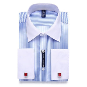 15XL 12XL 9XL Big Size French Cuff Shirt Slim Fit Casual Shirts Brand New Camisa Masculina Long Sleeve French Cuff Dress Shirts
