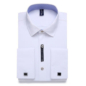 15XL 12XL 9XL Big Size French Cuff Shirt Slim Fit Casual Shirts Brand New Camisa Masculina Long Sleeve French Cuff Dress Shirts
